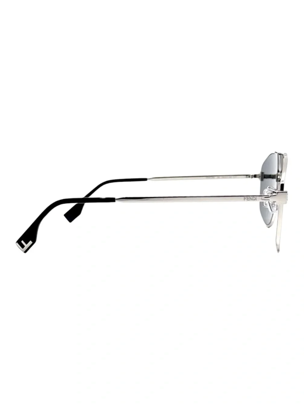 NWT Fendi Sky Aviator Sunglasses Silver Mirror Shield FF Logo Men Women Eyewear